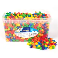 PlayBox: Kolorowa mozaika z pinezkami, zestaw 1600 sztuk w wiaderku, 1,5 cm