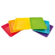 PlayBox: Kolorowa plastikowa tacka 28x22x3cm 1 szt.