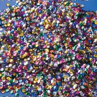 PlayBox: Kolorowe cekiny 6mm średnicy, 100g