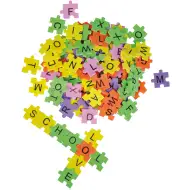 PlayBox: Kolorowe piankowe puzzle z różnymi kolorami i literami 2000 sztuk 20x20mm