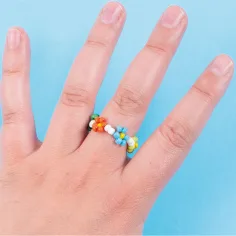 PlayBox: Kolorowe plastikowe koraliki do nawlekania 2-3 mm, opakowanie 500 g zdjęcie 2