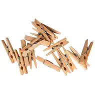 PlayBox: Naturalne drewniane klamerki dekoracyjne 45mm, opakowanie 100 sztuk