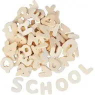 PlayBox: Naturalne drewniane litery, rozmiar 22 mm, opakowanie 300 sztuk