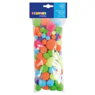 PlayBox: Neonowe pompony, 100 sztuk, 15-35 mm