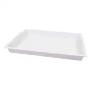PlayBox: Plastikowa biała taca z uchwytem 41x31cm