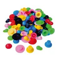 PlayBox: Plastikowe czapeczki w różnych rozmiarach, zestaw 48 sztuk 24-35 mm