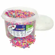 PlayBox: Przezroczyste pastelowe koraliki do prasowania MIDI 5 mm – zestaw 20 000 sztuk w wiaderku