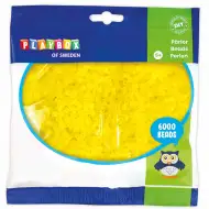 PlayBox: Przezroczyste żelazne koraliki MIDI 5mm w kolorze cytrynowym, opakowanie 6000 sztuk