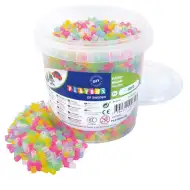 PlayBox: Przezroczysty mix koralików MIDI do prasowania 5 mm, 5000 sztuk w wiaderku