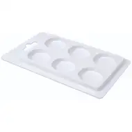 PlayBox: Pusta paleta malarska z 6 miejscami na krążki o średnicy 30 mm, zestaw 6 sztuk.