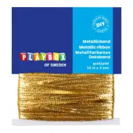 PlayBox: Srebrna, metaliczna wstążka ozdobna 10m x 3mm