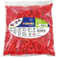 PlayBox: XL MAXI 9 mm prasowane koraliki, opakowanie 1000 sztuk, kolor czerwony