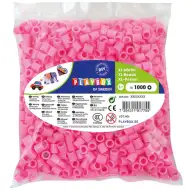 PlayBox: XL MAXI koraliki do prasowania 9 mm, opakowanie 1000 sztuk, kolor różowy