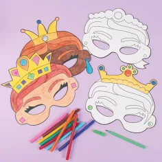 PlayBox: Zestaw 12 papierowych masek księżniczek zdjęcie 3