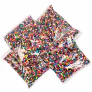 PlayBox: Zestaw 28 000 sztuk termoprzylepnych koralików MIDI 5 mm w 10 podstawowych kolorach