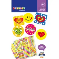PlayBox: Zestaw dekoracyjnych naklejek Smile i emoji 3 arkusze 1000 sztuk