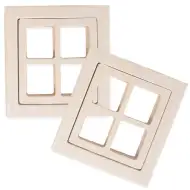 PlayBox: Zestaw drewnianych okien 2 szt. 8x8,5 cm