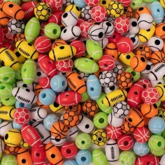 PlayBox: Zestaw sportowych koralików do nawlekania z piłkami, 150 sztuk zdjęcie 3