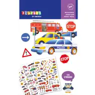 PlayBox: zestaw naklejek z pojazdami, 3 arkusze, 570 szt.