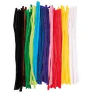Playbox: Zestaw kolorowych drutów chenille – Ø 15 x 500 mm, 100 sztuk