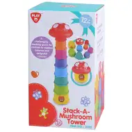 Playgo: Gra w budowanie wieży z domkiem grzybka