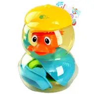 Playgo: Zestaw kąpielowy dla niemowląt w pojemniku w kształcie kaczki, zestaw 8-częściowy