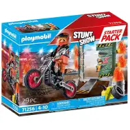 Playmobil: Zestaw startowy - Motocykl kaskaderski z płonącą obręczą (71256)