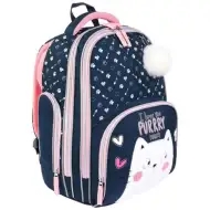 Plecak szkolny Kitty premium z dwoma komorami, 37x20x31 cm