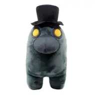 Pluszowa figura Among Us czarna 25 cm z czapką.