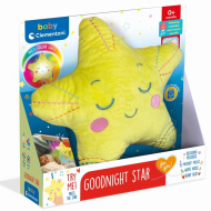 Pluszowa gwiazdka „Dobranoc” — lampka nocna z dźwiękiem - Clementoni Baby