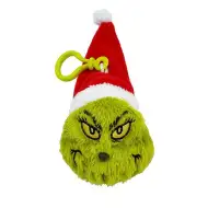 Pluszowy breloczek Grinch z czapką Mikołaja, 8 cm