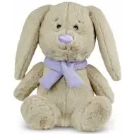 Pluszowy królik z błyszczącym nosem, z fioletowym szalikiem, 25 cm