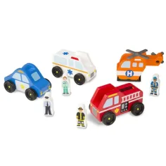 Pojazdy i figurki ratunkowe z drewna – Melissa & Doug zdjęcie 2