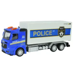 Policyjne samochody: ciężarówka policyjna z napędem na bezwładność w różnych wersjach, 19 cm zdjęcie 4