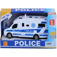 Policyjny minibus z małym samochodem z światłem i dźwiękiem.