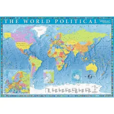 Polityczna mapa świata 2000-elementowe puzzle - Trefl zdjęcie 2