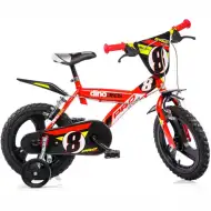 Profesjonalny czerwony rower dziecięcy w rozmiarze 14 - rower Dino Bikes