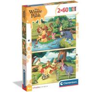 Przygody Kubusia Puchatka 2 x 60 elementów Supercolor puzzle - Clementoni