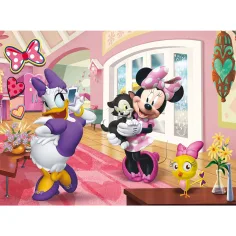 Przygody Myszki Minnie i Kaczki Daisy 2 w 1, układanka Eco maxi 24 elementy i kolorowanka 70x50 cm - Lisciani zdjęcie 2