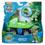 Psi Patrol: Jungle Pups Rocky figurka z żółwiem i pojazdem – Spin Master