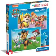 Psi Patrol Supercolor 2 w 1 2x20-elementowe puzzle - Clementoni