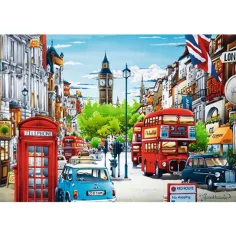 Puzzle 1000 elementów Londyńska ulica - Trefl zdjęcie 2