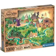 Puzzle 1000 elementów z mapą historii Królewny Śnieżki - Clementoni