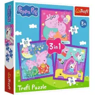 Puzzle 3 w 1 Świnka Peppa 20-36-50 elementów - Trefl