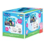 Puzzle 48-elementowy Peppa Pig 2w1 do kolorowania