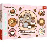 Puzzle 500 elementów z Pusheen kotem w kawiarni - Trefl