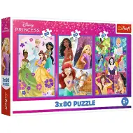 Puzzle Disney+Księżniczki Przyjaciółki 3x80 elementów - Trefl