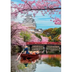 Puzzle HQC 1000 elementów z zamkiem Himeji wiosną - Clementoni zdjęcie 2