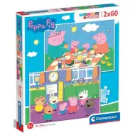 Puzzle Peppa Pig 2x60 elementów - Clementoni