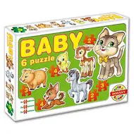 Puzzle dla maluchów z domowymi zwierzętami